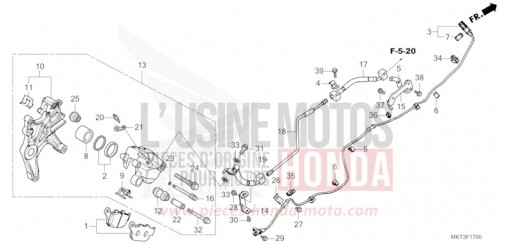 REAR BRAKE CALIPER ADV750P de 2023